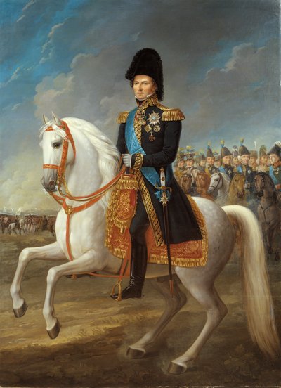 Karl XIV Johan, King of Sweden and Norway (1763-1844), as Crown Prince, Entering Leipzig 1813 by Fredric Westin